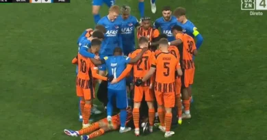 Assustador: Isaque do Shakhtar leva pancada no pescoço e fica imóvel