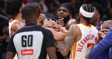 Clima esquentou nos Playoffs da NBA em Atlanta; árbitro acabou no chão
