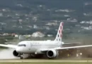 Avião derrapa e sai da pista durante decolagem na Croácia
