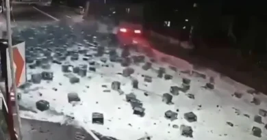 Caminhão derruba 2 mil garrafas de cerveja e vídeo viraliza; veja