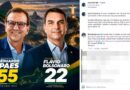 FLÁVIO BOLSONARO COMENTA POST COM SUA FOTO AO LADO DE PAES E PEDE VOTO PARA DOUGLAS RUAS